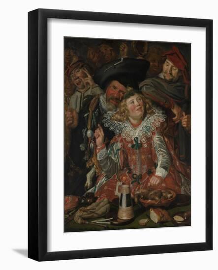 Shrovetide Revellers (The Merry Company) c.1615-Frans Hals-Framed Giclee Print