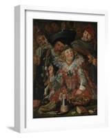 Shrovetide Revellers (The Merry Company) c.1615-Frans Hals-Framed Giclee Print