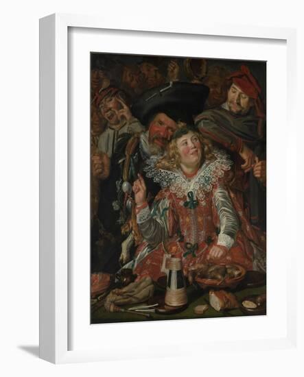 Shrovetide Revellers (The Merry Company) c.1615-Frans Hals-Framed Giclee Print