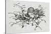 Shrunken Alice After Eating Some Of the Caterpillar's Mushroom-Arthur Rackham-Stretched Canvas