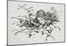 Shrunken Alice After Eating Some Of the Caterpillar's Mushroom-Arthur Rackham-Mounted Giclee Print