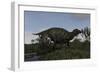 Shuangmiaosaurus in Swamp Water-Stocktrek Images-Framed Art Print