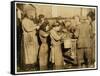 Shuckers Aged About 10 Opening Oysters in the Varn and Platt Canning Company-Lewis Wickes Hine-Framed Stretched Canvas