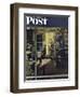 "Shuffleton's Barbershop" Saturday Evening Post Cover, April 29,1950-Norman Rockwell-Framed Giclee Print