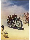 Timing a Motor Cycle-Shuffrey-Framed Stretched Canvas