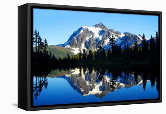 Shuksan Reflections II-Douglas Taylor-Framed Stretched Canvas