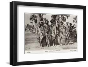 Shulluck Tribesmen of the Upper Nile Near Khartoum, Sudan-null-Framed Photographic Print