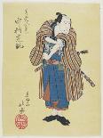 Yakusha No Hanami-Shunkosai Hokushu-Framed Stretched Canvas