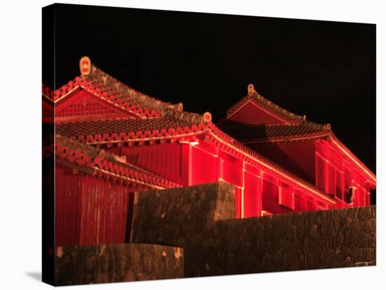 Shuri Castle by Night-null-Stretched Canvas