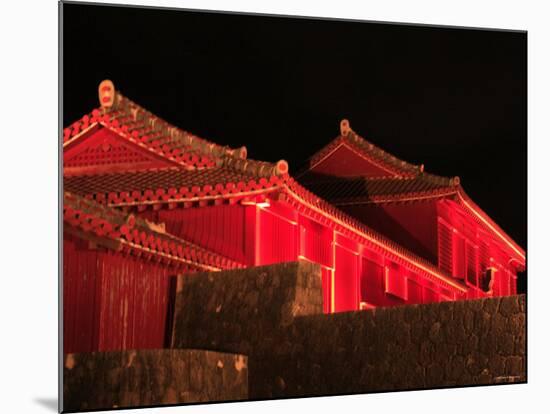 Shuri Castle by Night-null-Mounted Photographic Print