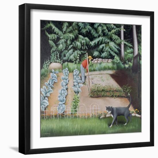 Shutesbury Garden, 1993-Caroline Jennings-Framed Giclee Print