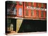 Shuttered Warehouse on the Lower East Side Lit by Late Day Sunlight-Walker Evans-Stretched Canvas