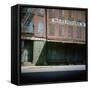 Shuttered Warehouse on the Lower East Side Lit by Late Day Sunlight-null-Framed Stretched Canvas