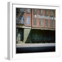 Shuttered Warehouse on the Lower East Side Lit by Late Day Sunlight-null-Framed Photographic Print