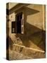 Shuttered Window of Old Mansion in Old City, Rhodes, Dodecanese Islands, Greece-David Beatty-Stretched Canvas