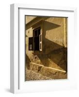 Shuttered Window of Old Mansion in Old City, Rhodes, Dodecanese Islands, Greece-David Beatty-Framed Photographic Print