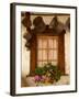 Shuttered Windows and Flowers, Corvara, Badia Valley, Trentino-Alto Adige/South Tyrol, Italy-Frank Fell-Framed Photographic Print