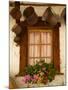 Shuttered Windows and Flowers, Corvara, Badia Valley, Trentino-Alto Adige/South Tyrol, Italy-Frank Fell-Mounted Photographic Print