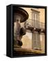 Shuttered Windows and Fountain, Bergamo, Lombardy, Italy, Europe-Frank Fell-Framed Stretched Canvas