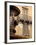 Shuttered Windows and Fountain, Bergamo, Lombardy, Italy, Europe-Frank Fell-Framed Photographic Print