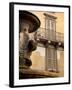 Shuttered Windows and Fountain, Bergamo, Lombardy, Italy, Europe-Frank Fell-Framed Photographic Print