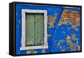 Shuttered Windows Burano, Italy-Darrell Gulin-Framed Stretched Canvas