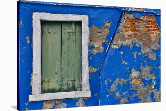 Shuttered Windows Burano, Italy-Darrell Gulin-Stretched Canvas