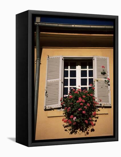 Shutters and Window, Aix En Provence, Provence, France-Jean Brooks-Framed Stretched Canvas