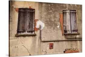 Shutters on an old building along Factors Walk, Savannah, Georgia, USA-Joanne Wells-Stretched Canvas