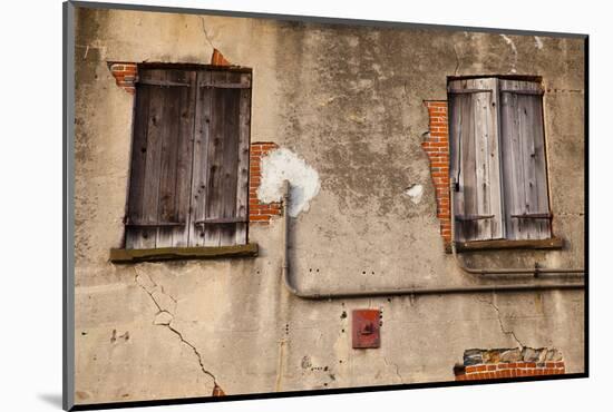 Shutters on an old building along Factors Walk, Savannah, Georgia, USA-Joanne Wells-Mounted Photographic Print