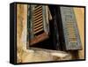 Shutters on Old Building, Kratie, Cambodia-Jay Sturdevant-Framed Stretched Canvas