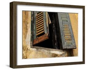 Shutters on Old Building, Kratie, Cambodia-Jay Sturdevant-Framed Photographic Print
