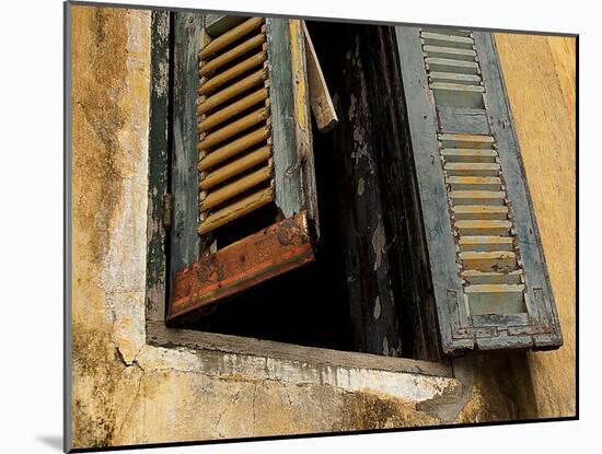 Shutters on Old Building, Kratie, Cambodia-Jay Sturdevant-Mounted Photographic Print