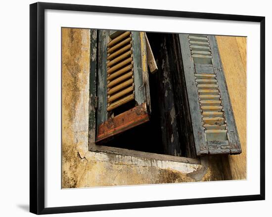 Shutters on Old Building, Kratie, Cambodia-Jay Sturdevant-Framed Photographic Print