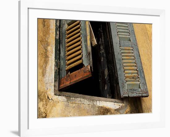 Shutters on Old Building, Kratie, Cambodia-Jay Sturdevant-Framed Photographic Print