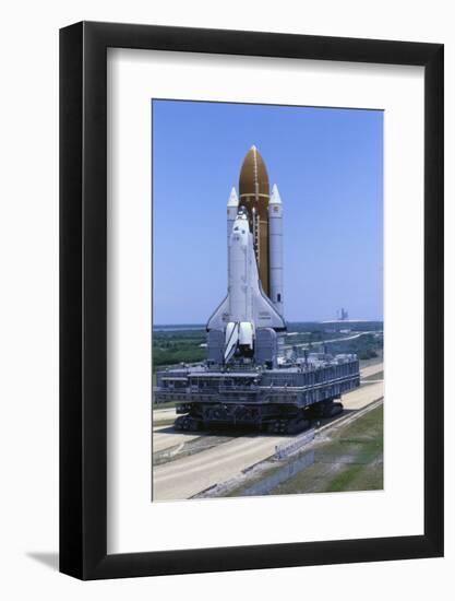 Shuttle Being Transported-Bettmann-Framed Photographic Print