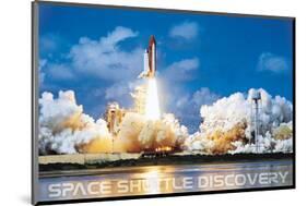 Shuttle Discovery Launch-null-Mounted Art Print