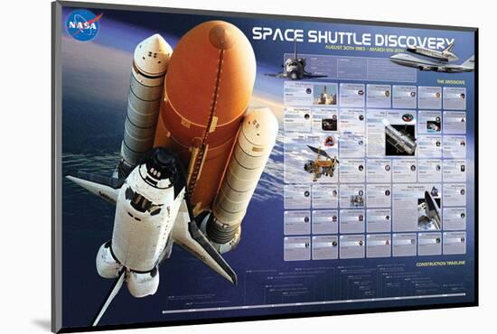 Shuttle Discovery Missions-null-Mounted Art Print