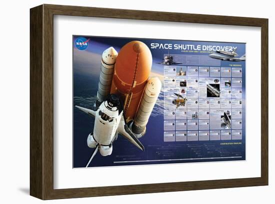 Shuttle Discovery Missions-null-Framed Art Print