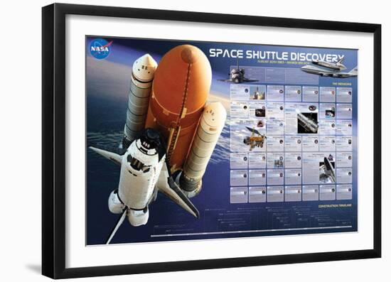 Shuttle Discovery Missions-null-Framed Art Print
