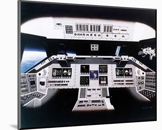 Shuttle Electronic Flight Deck-null-Mounted Art Print