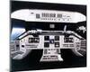 Shuttle Electronic Flight Deck-null-Mounted Art Print