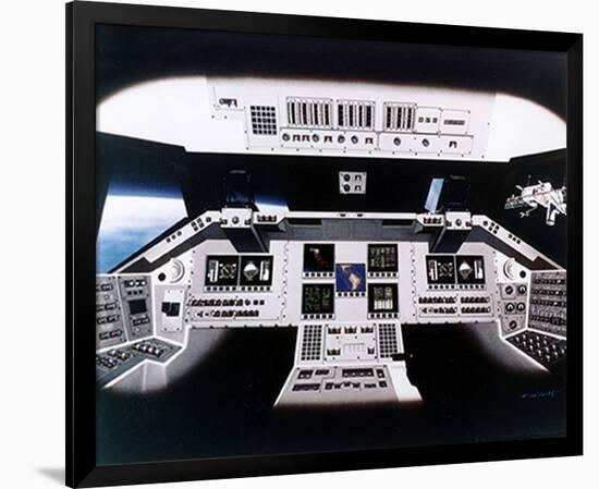 Shuttle Electronic Flight Deck-null-Framed Art Print