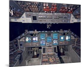 Shuttle Flight Deck-null-Mounted Art Print