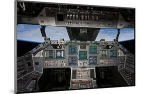 Shuttle Flight Deck-null-Mounted Art Print