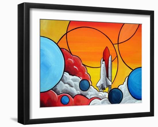 Shuttle Liftoff-Cindy Thornton-Framed Art Print