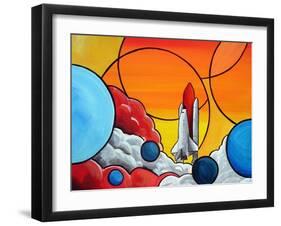 Shuttle Liftoff-Cindy Thornton-Framed Art Print