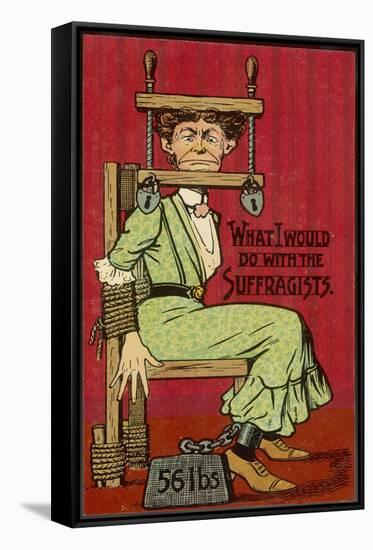 Shuttng up Suffragette-null-Framed Stretched Canvas