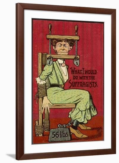 Shuttng up Suffragette-null-Framed Art Print