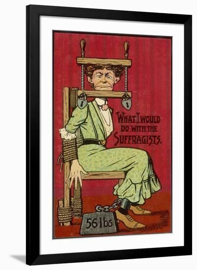 Shuttng up Suffragette-null-Framed Art Print